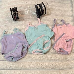 American Girl Set of Three Camisoles and Breifs /Underwear Outfits